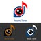musical eye tone logo icon
