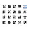 Musical genres black glyph icons set on white space