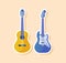 Musical guitars sticker