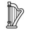 Musical Harp icon. Simple element illustration. Musical Harp symbol design template. Can be used for web and mobile on white back