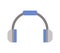 Musical headphones icon illustrated in vector on white background