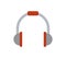 Musical headphones icon illustrated in vector on white background