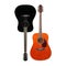 Musical instrument - Black and tiger maple acoustic guitar