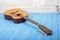 Musical instrument - Twelve-string acoustic guitar brick background