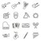 Musical Instruments Icons Thin Line Vector Illustration Set