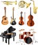 musical instruments photo-pealistic