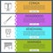 Musical instruments web banner templates set