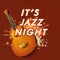 Musical Jazz Night party celebration poster or invitation.