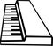 musical keyboard vector instrument