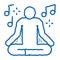 Musical Man Relaxation doodle icon hand drawn illustration