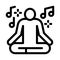 Musical Man Relaxation Icon Outline Illustration