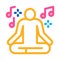Musical Man Relaxation Icon Outline Illustration