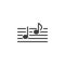 Musical melody notes vector icon