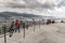 Musical notation railing on the summit of FlÃ¸yen Mountain Bergen