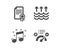 Musical note, Evaporation and Certificate icons. Correct answer sign. Music, Global warming, Diploma. Approved. Vector