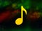 Musical note icon abstract bokeh dark background