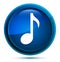 Musical note icon elegant blue round button illustration