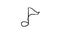 Musical Note Icon on white background. hand drawn stile. Motion graphics