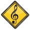 Musical note and music school