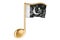Musical note with Pakistani flag. Music in Pakistan, concept. 3D rendering