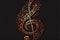 Musical note staff treble clef notes musician concept, music and sound