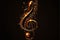 Musical note staff treble clef notes musician concept, music and sound
