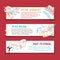 Musical performance vector hand drawn banners template set