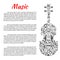 Musical poster with violin shape and notes