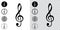 Musical symbols , Elements of musical symbols, icons and annotations. music icon