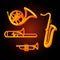 Musical wind brass instruments neon tubed