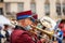 Musician of a Brass Band Playing the Trombone - Padua Italy