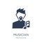 Musician icon. Trendy flat vector Musician icon on white background from Professions collection