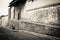 Musician playing alone in cobbled streets