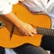 Musician playing a Spanish guitar.