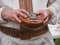 Musician plying mbira ethnic musical instrument. Lamellophone, Plucked Idiophone. Folk music festival Lviv, Ukraine