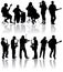 Musician silhouettes