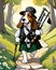 Musician trail bagpipes instrument beagle dog