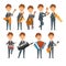 Musicians Boys Playing Different Musical Instruments Set, Talented Children Characters Playing Balalaika, Saxophone