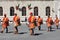 Musicians parade during the Palio of Siena