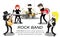 Musicians rock group , Play guitar, Singer, guitarist, drummer, solo guitarist, bassist, keyboardist. Rock band. Vector illustrati