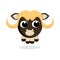 Musk ox vector illustration. Flat design