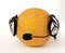 Muskmelon in headphone