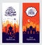 Muslim abstract greeting banners.