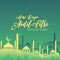 Muslim abstract greeting banners. Islamic vector