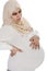 Muslim arabic pregnant woman