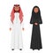 Muslim Arabic traditional clothing.