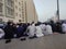 Muslim believers praying outdoor