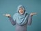 Muslim Businesswoman shows Denial or Refusal Gesture
