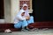 Muslim children in front of a Mosque