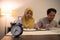 muslim couple having breakfast or sahur